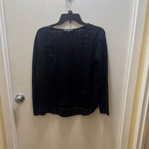Generation Love Black Distressed Long Sleeve Top